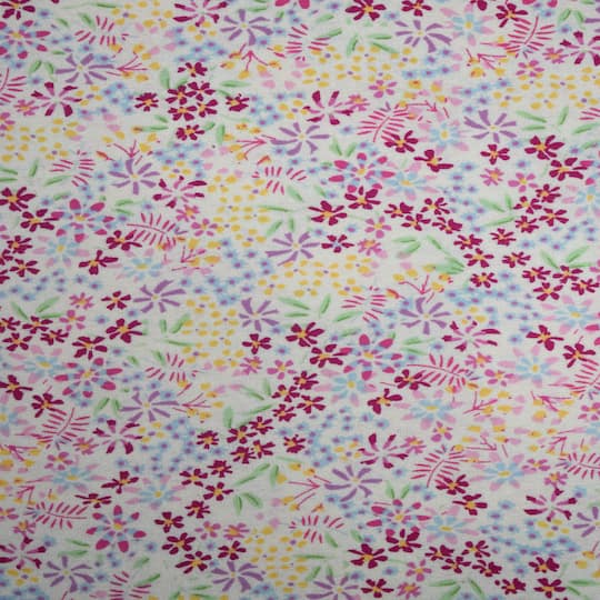 Feldman Pink Ditsy Floral Cotton Flannel